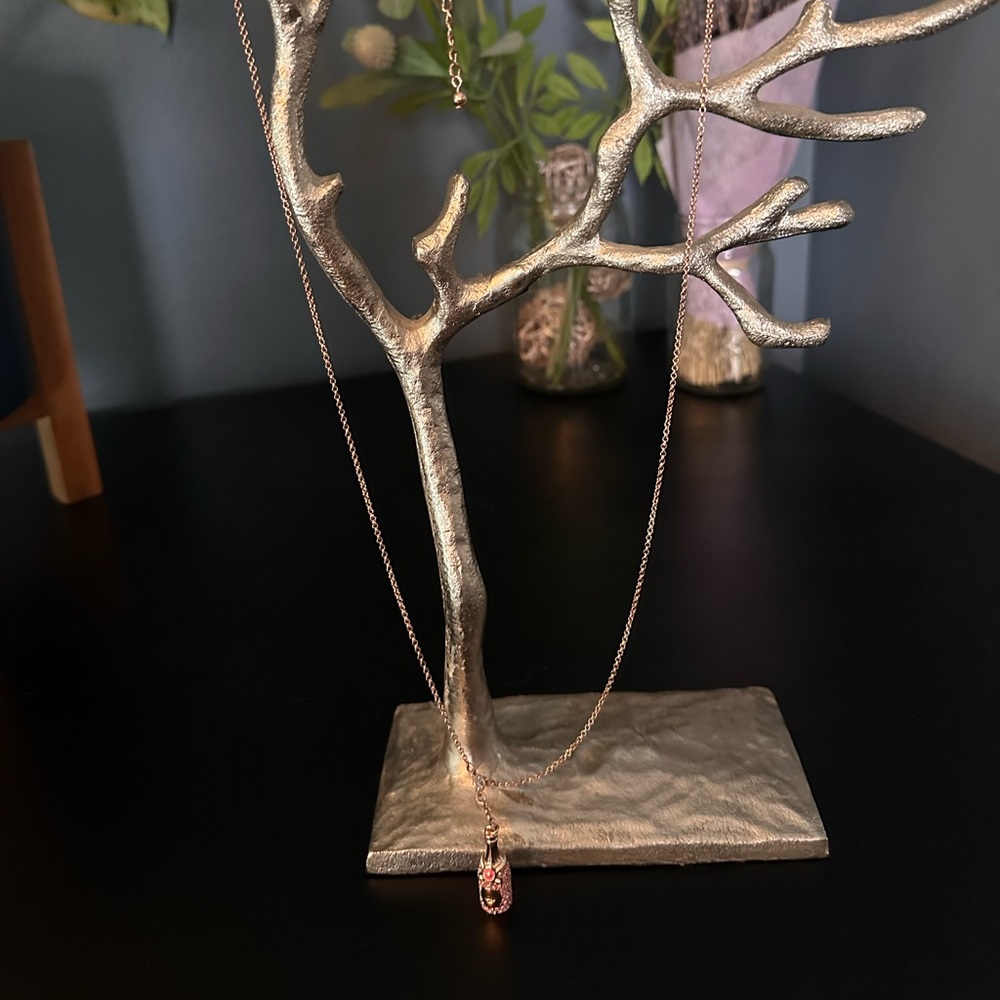 Kate Spade Rose Gold Champagne Charm Necklace